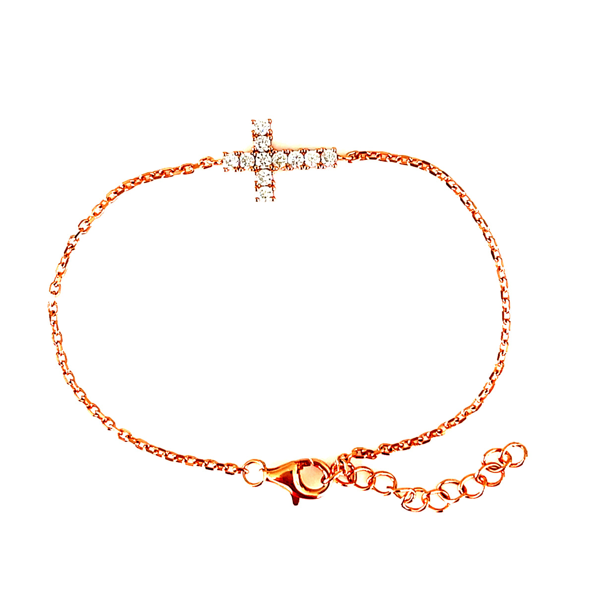 Sparkle Claw set Cross Bracelet