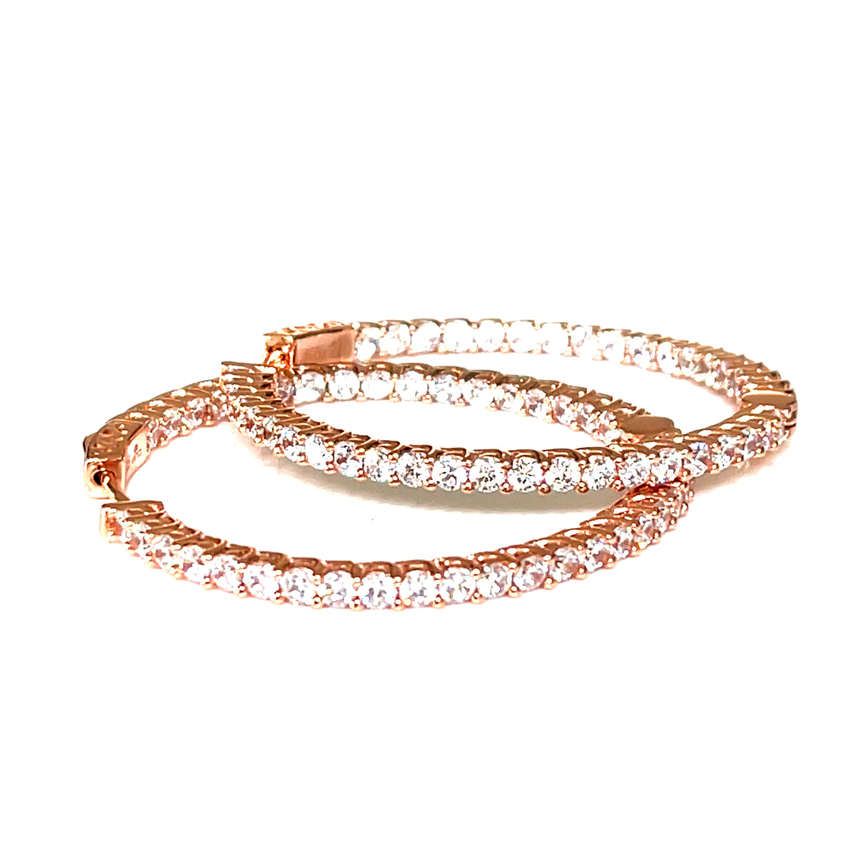 Eternity Radiance Inside-Out CZ Hoop Earrings- 45mm Dia.