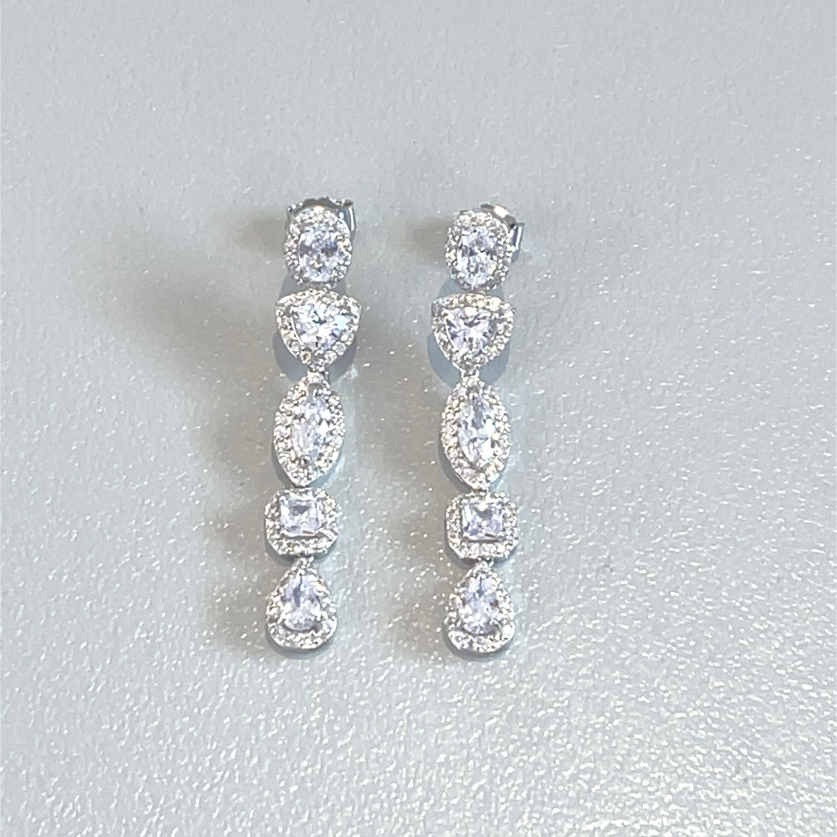 Vow & Radiance Multi-Cut Vertical Drop Earrings