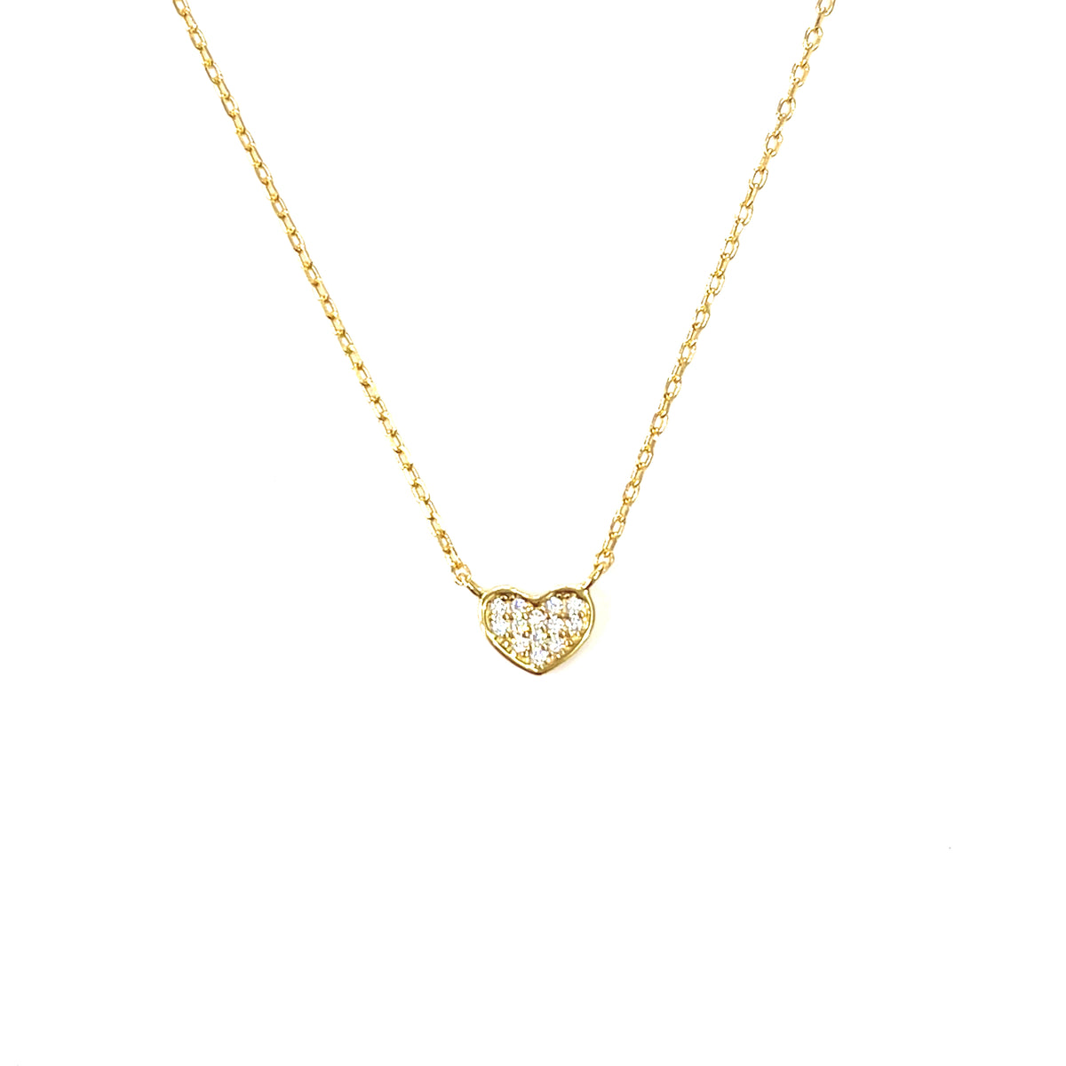 Petite Pavé Heart Necklace-Eternal Embrace