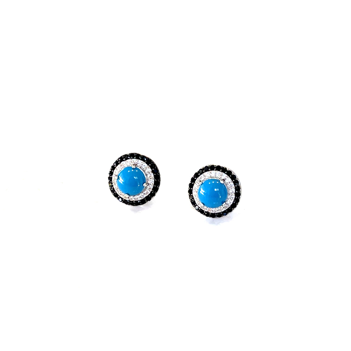 Divine Protection-Blue Nano turquoise stud Earrings