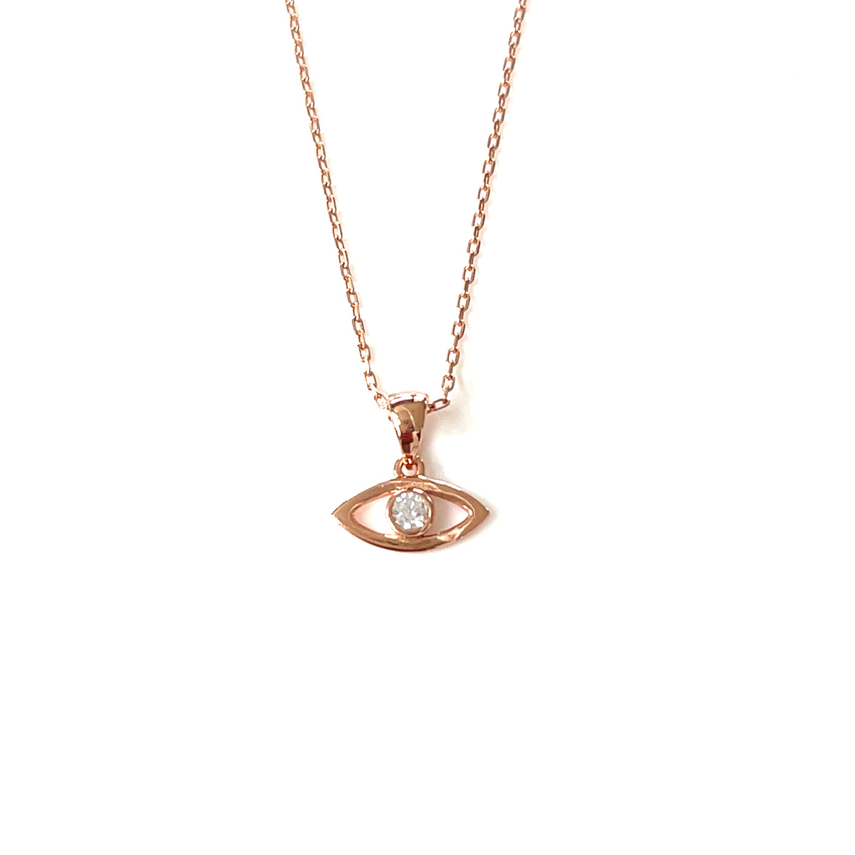 Divine Protection Eye Necklace – Sterling Silver & CZ