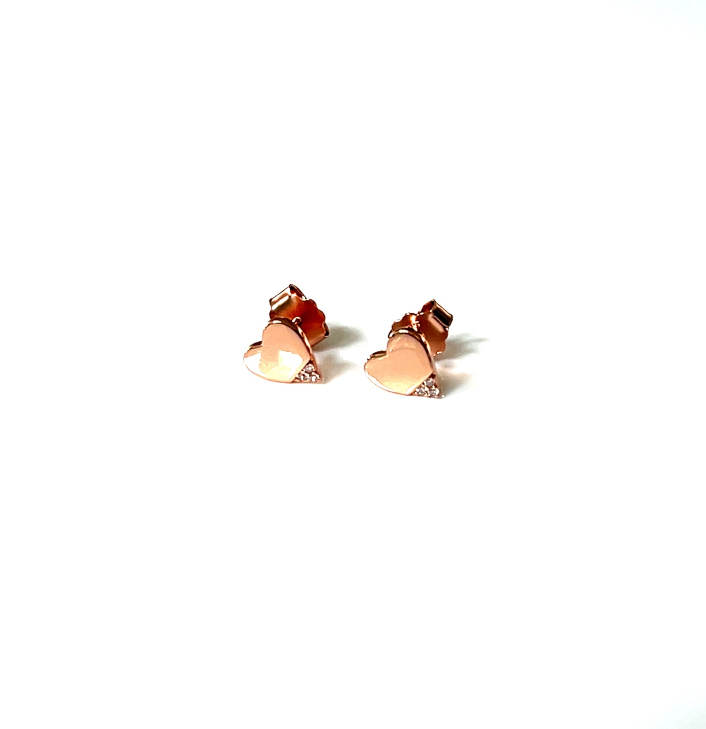 💛 Heart-Shaped Sparkle-End Stud Earrings
