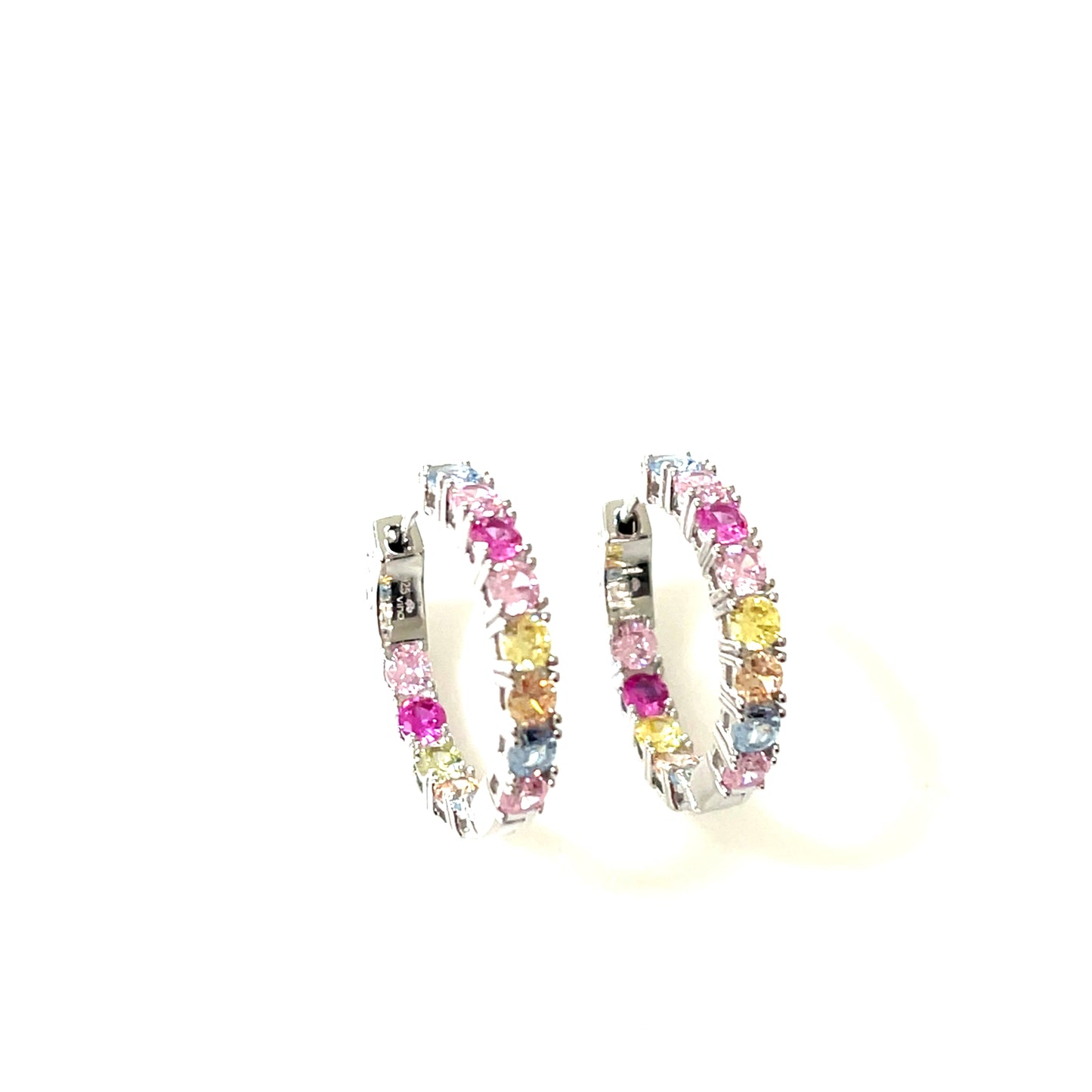 Multicoloured 22mm. Hoop Earrings