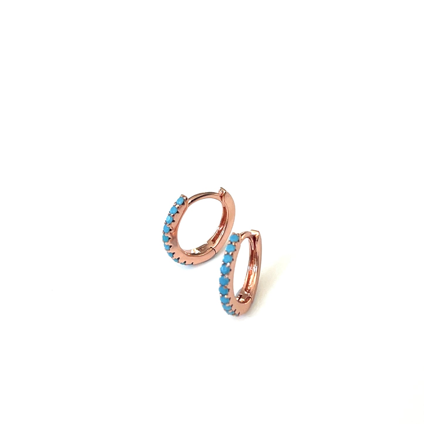 Eternity Radiance Turquoise Hoop Earrings — 13mm