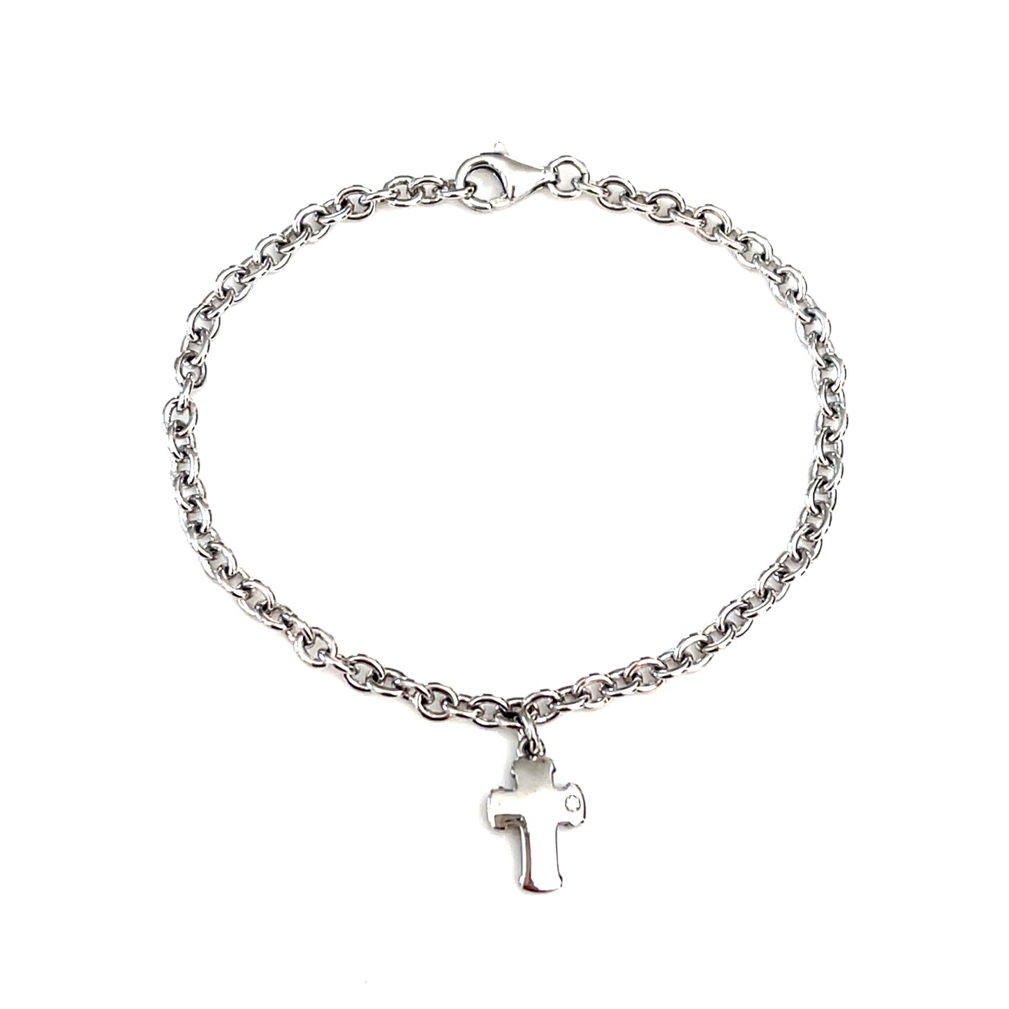 Classic Cross Bracelet — Sterling Silver