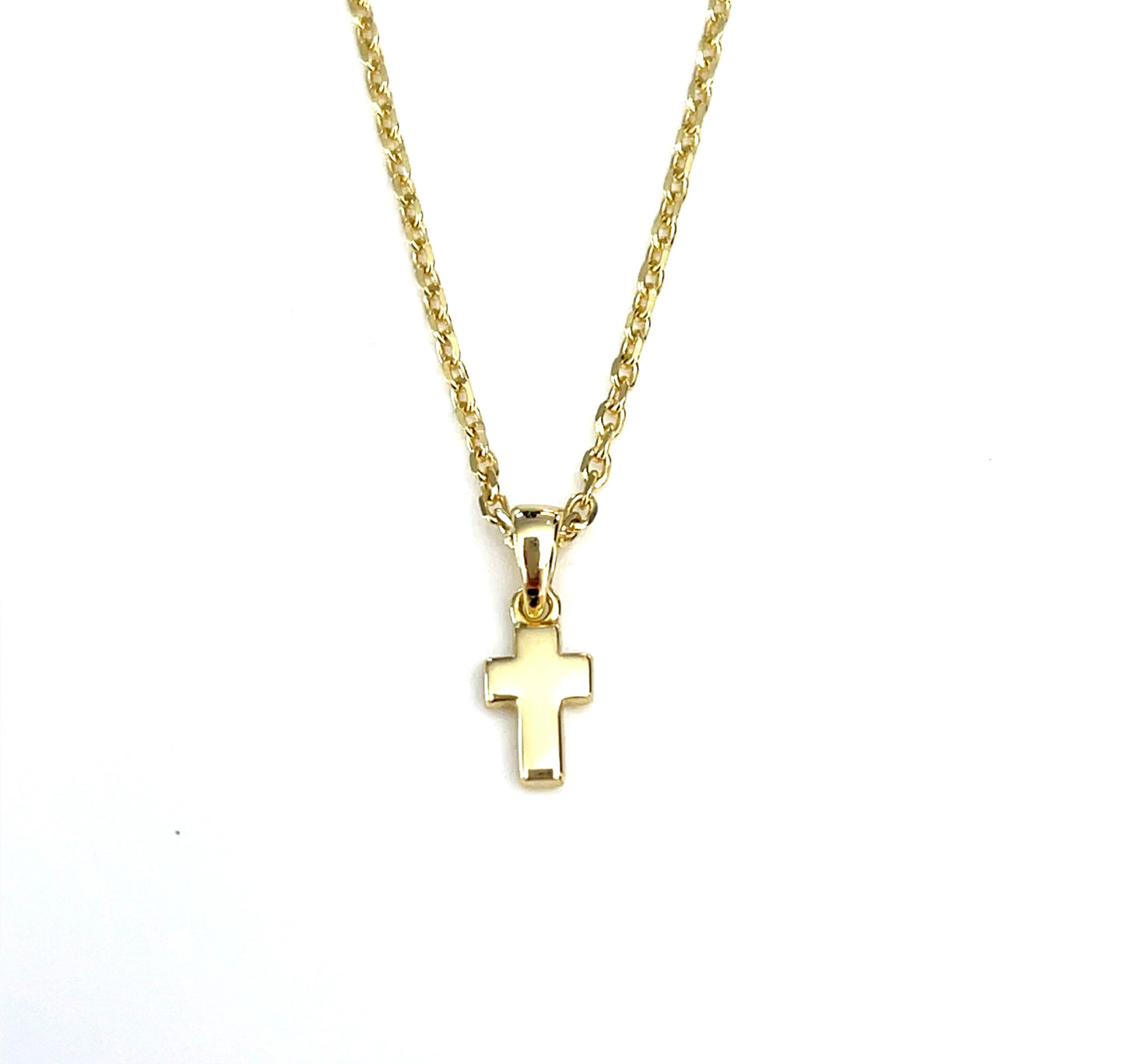 Classic Polished Cross Necklace -Small Cross