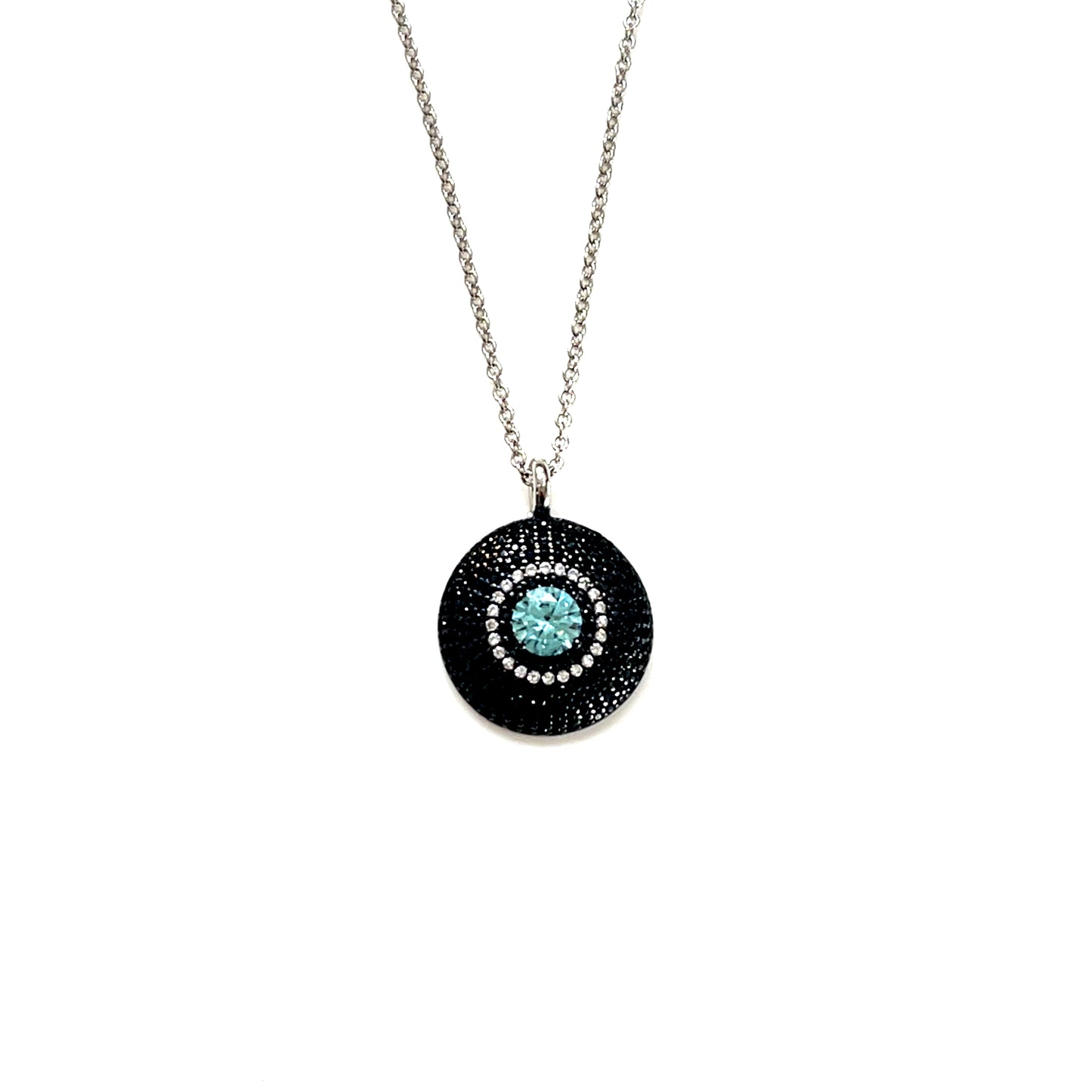 🌌 AQUAMARINE MIDNIGHT PENDANT Where starlight meets serenity