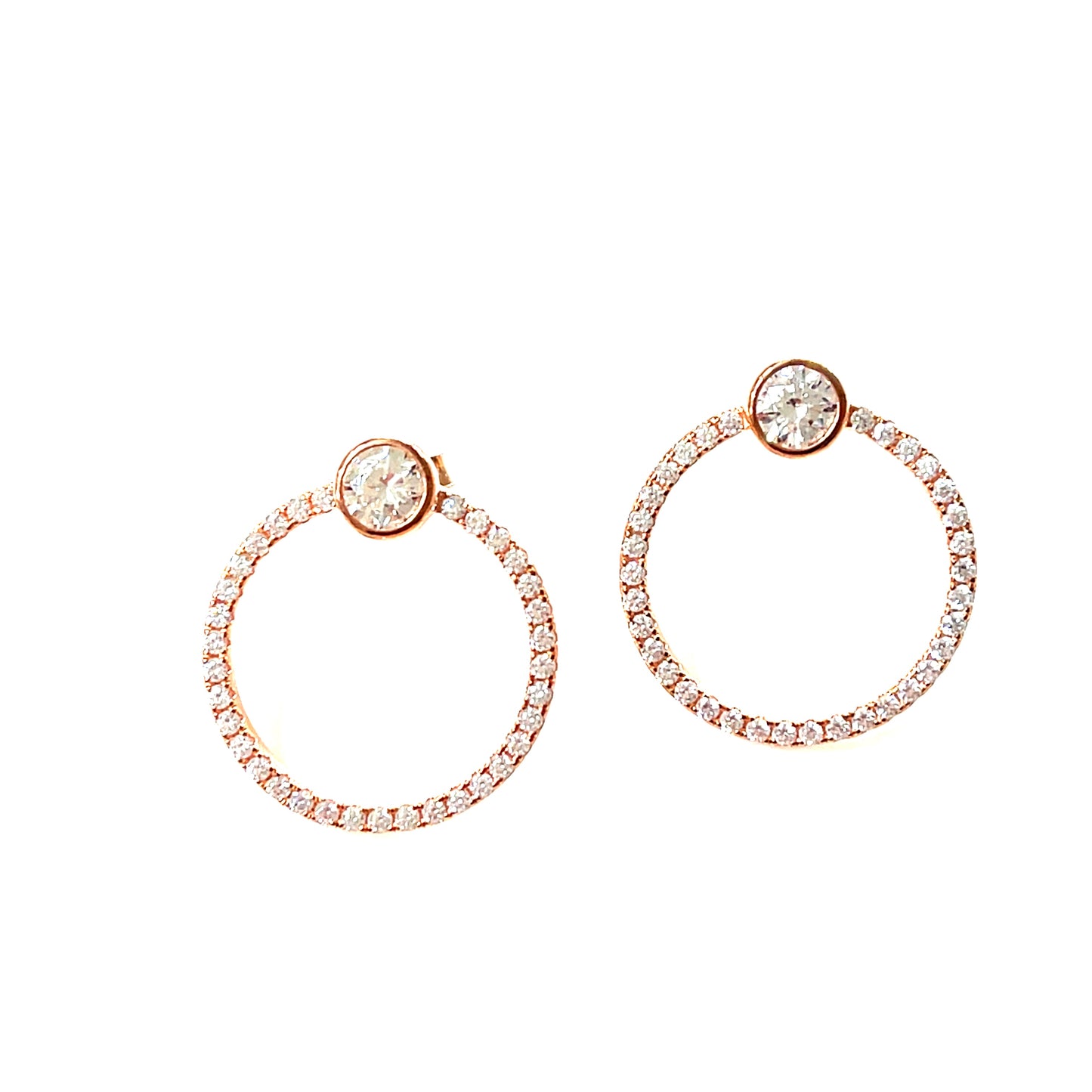 Celestial Grace – Circle of Light Sparkle Earrings