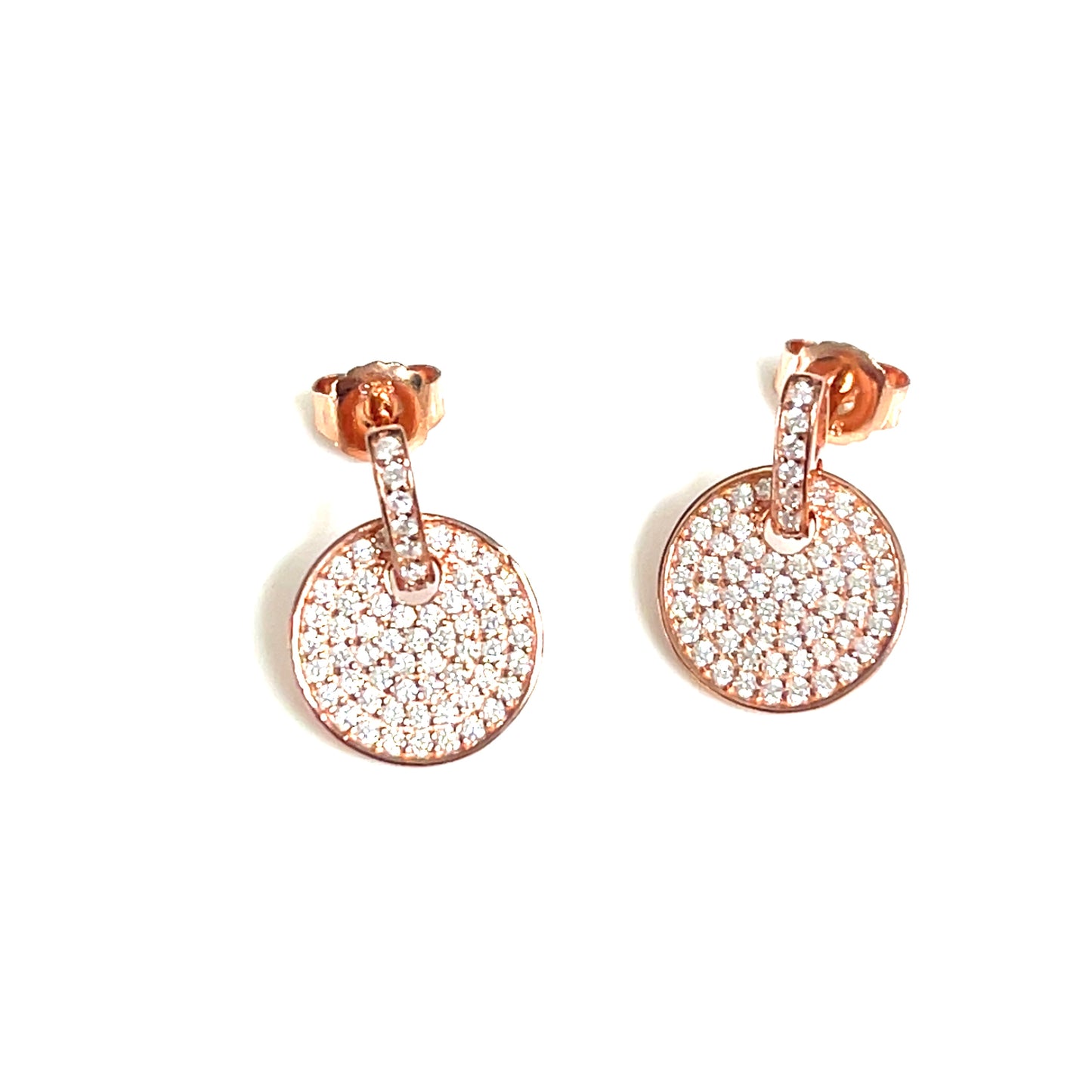 Celestial Grace – Fine Sparkle Disc Earrings