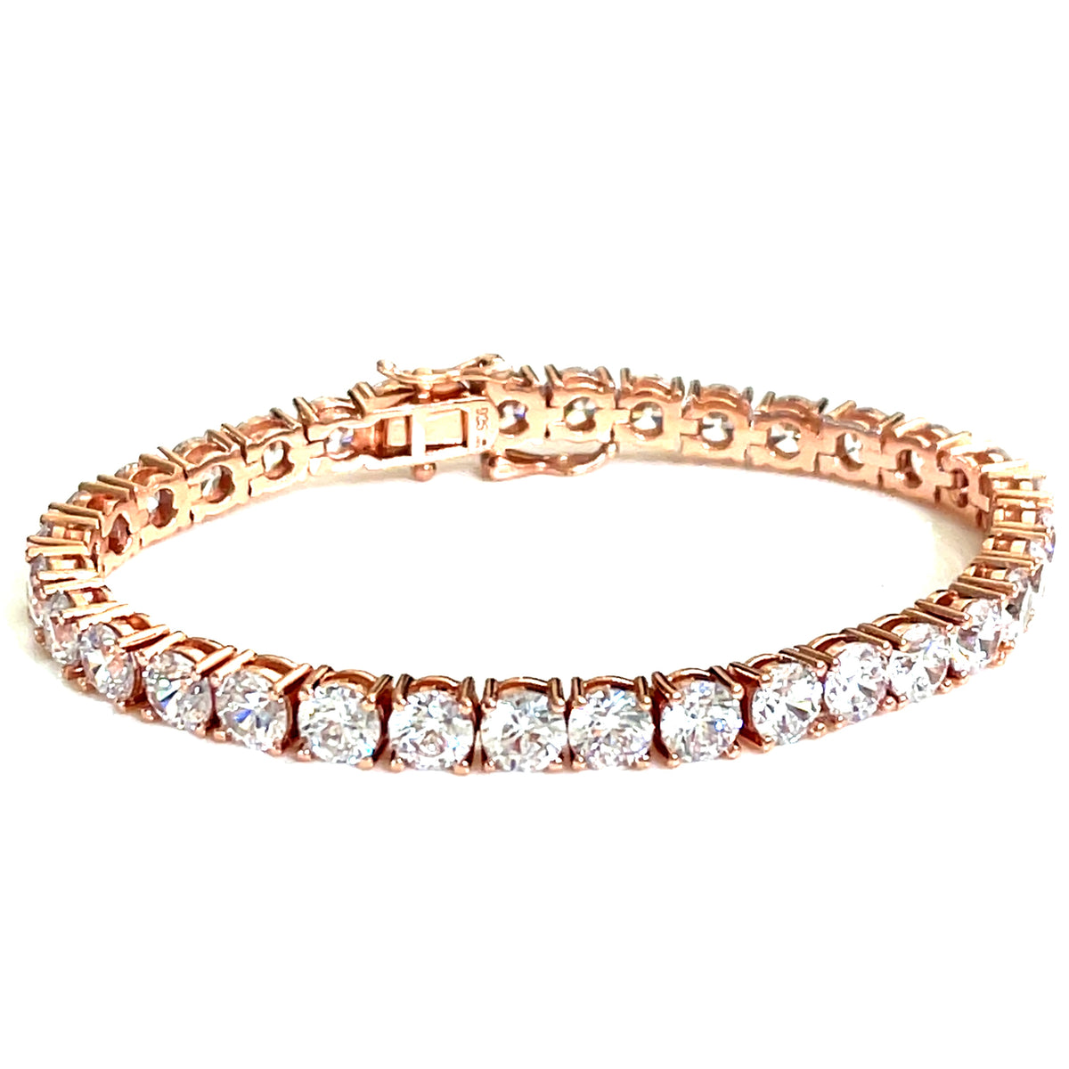 Tennis bracelet, crafted in 925 sterling silver , set with 5mm. cubic zirconia, length 17 cm.