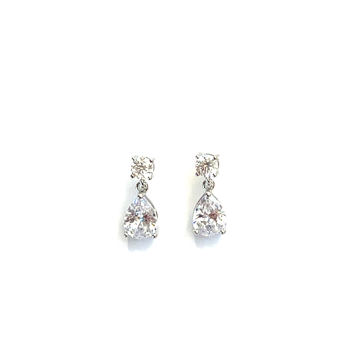 đ Radiant Round & Pear Drop Earrings â Petite Shimmer Collection
