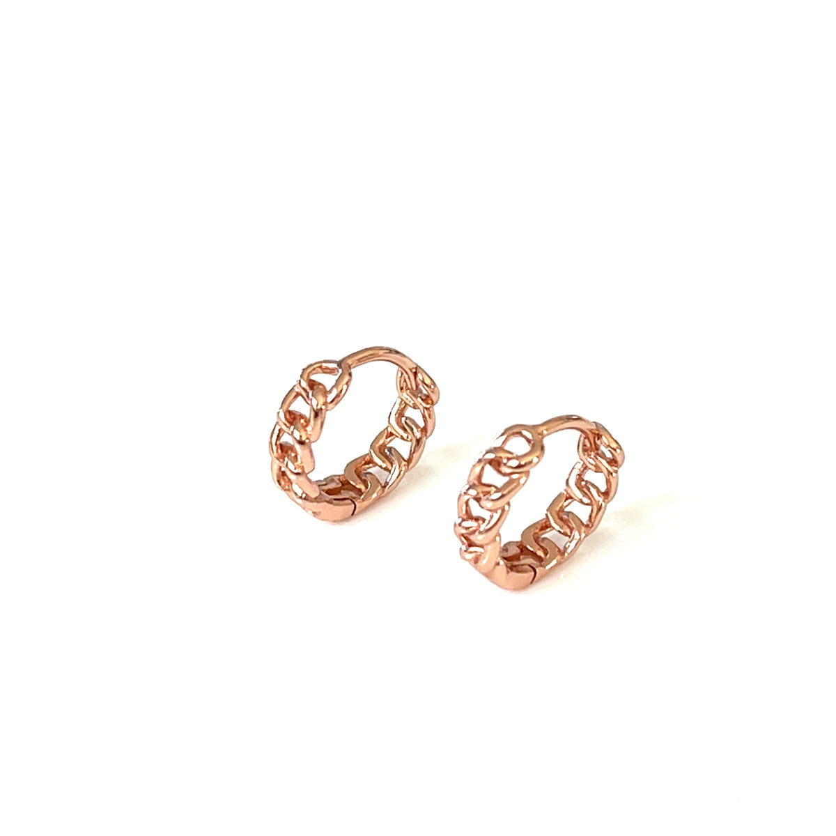 Little Luxe Curb Link Mini Hoops