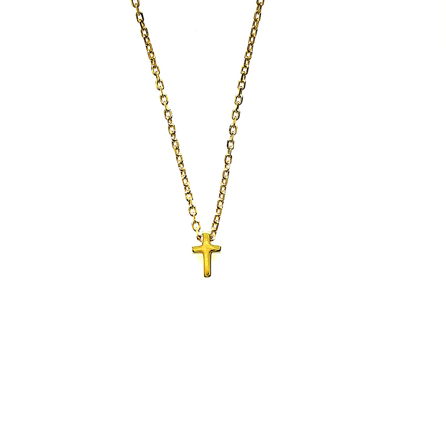 Sterling Silver Tiny & Shiny Cross Necklace