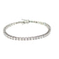 14K. Yellow gold-plated, rhodium plated sterling silver tennis bracelet. Enhancing your look with our luxurious tennis bracelet, exuding sophistication and elegance.