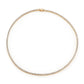 Exquisite tennis necklace 14K. yellow gold-plated, rhodium plated sterling silver, perfect for any occasion.