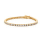 14K. yellow gold-plated, rhodium plated sterling silver tennis bracelet. Elevate your style by dressing well and looking polished with premium quality tennis bracelet.