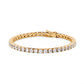 14K. Yellow gold-plated, rhodium plated sterling silver tennis bracelet, indulge in our luxurious yet affordable, exuding sophistication and elegance.