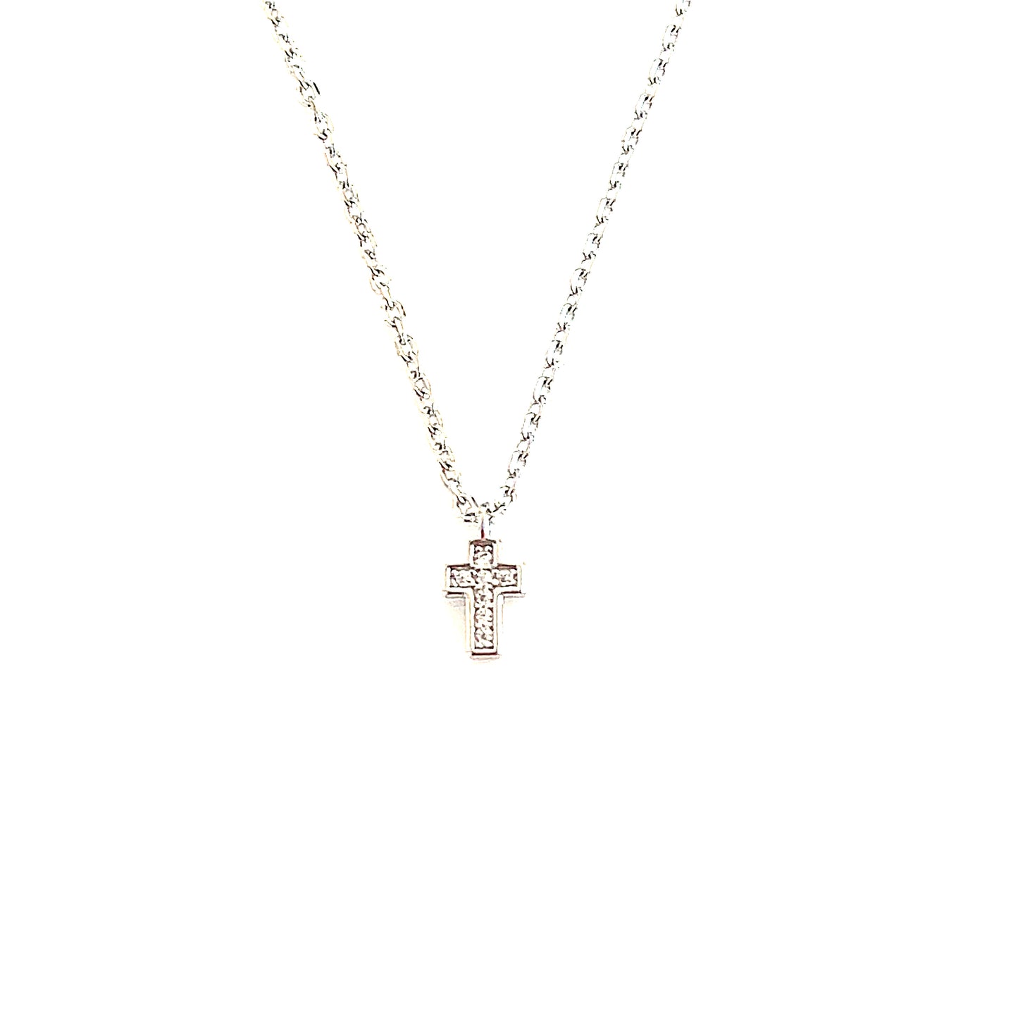 Whisper of Grace-Petite Cross Necklace