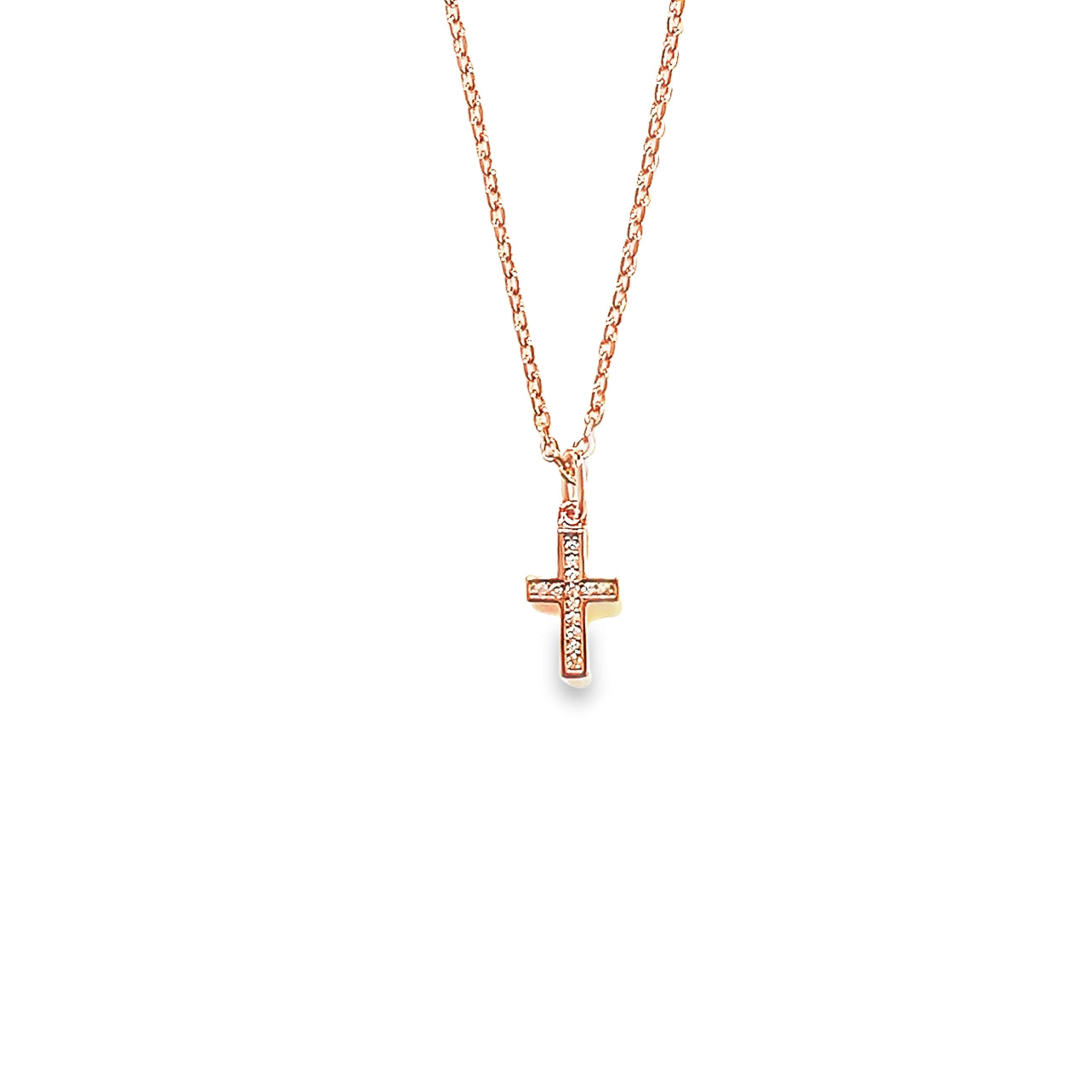 Radiant Reverence Petite Cross Necklace-Luminous Grace