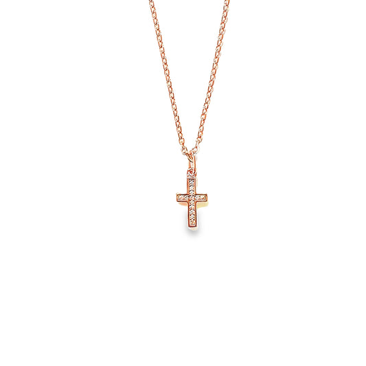Radiant Reverence Petite Cross Necklace-Luminous Grace
