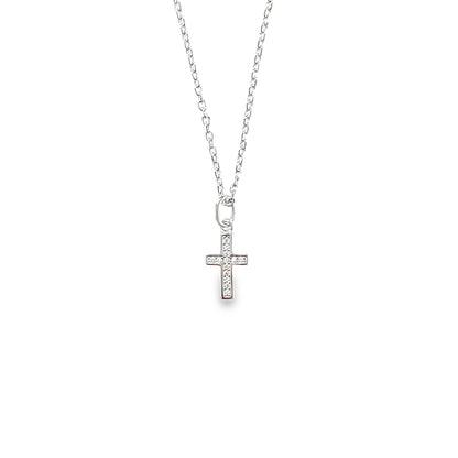 Radiant Reverence Petite Cross Necklace-Luminous Grace