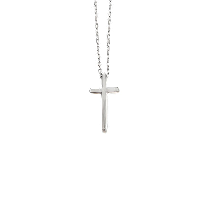Classic silver cross -Graceful Light Cross Necklace