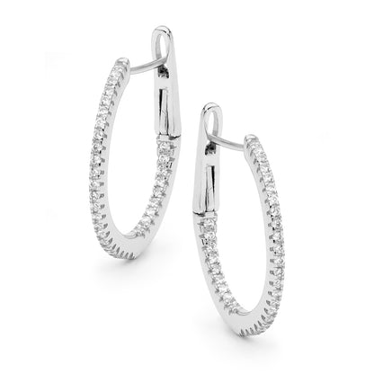 ✨ Classic Hoop Earrings with Pavé Accents