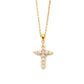 Crafted to mimics the brilliant of real diamond cross, 925 Sterling silver 23x15mm cross pendant.