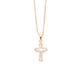 Hollow Frame Sparkle Cross Pendant