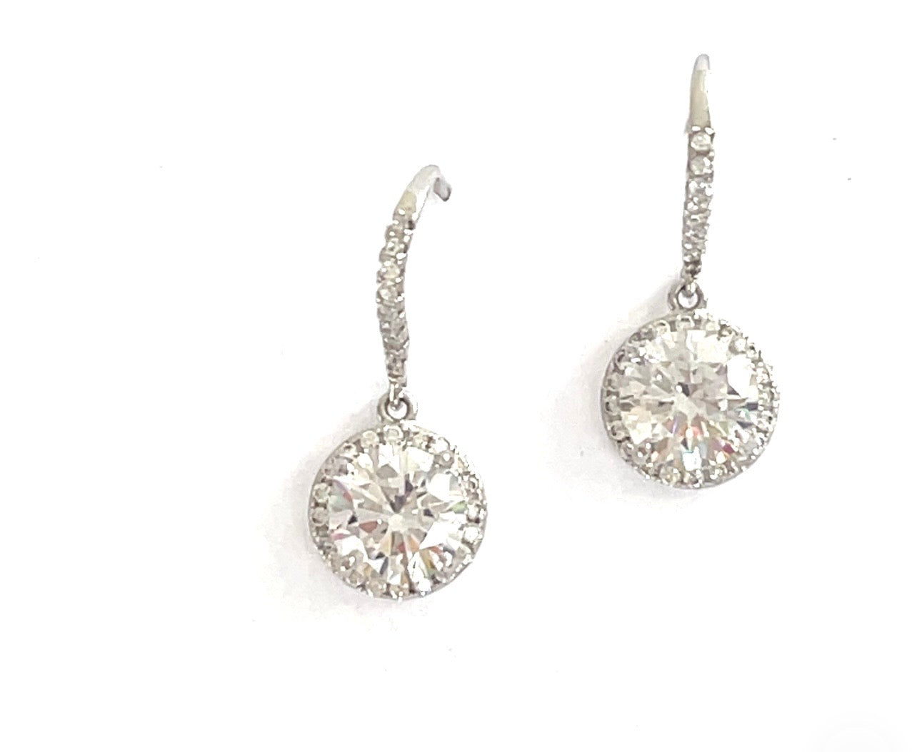 💎 Radiant Halo Hook Earrings – Sterling Silver