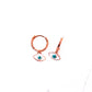 White & Blue Eye Hoop Earrings: Enamel Eye