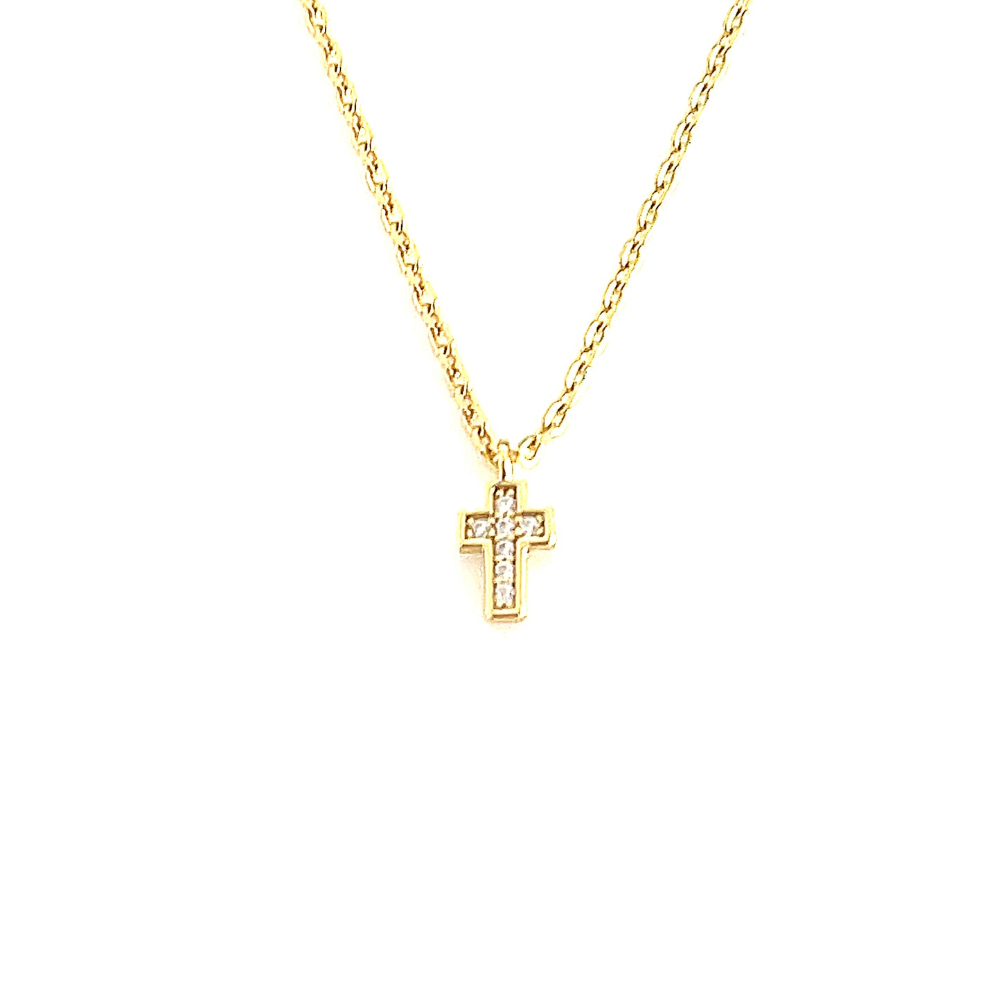 Whisper of Grace-Petite Cross Necklace