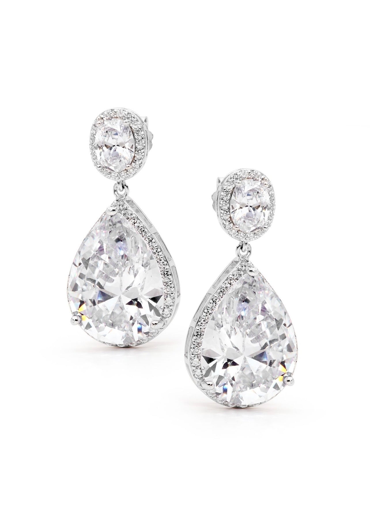 Vow & Radiance Radiant Teardrop Halo Earrings