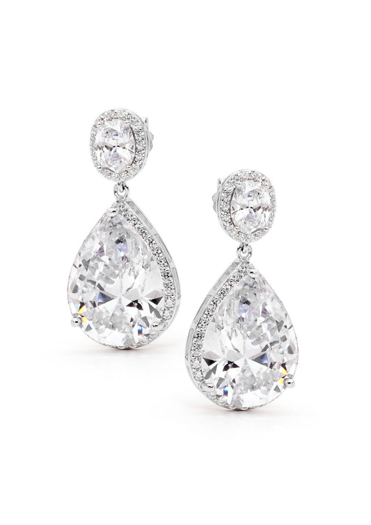 Vow & Radiance Radiant Teardrop Halo Earrings