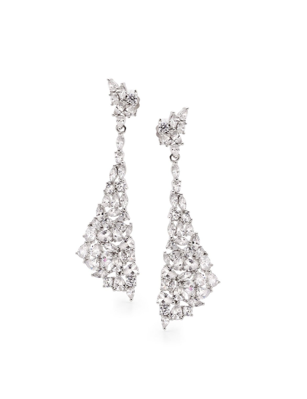 Vow & Radiance Cascading Triangular Earrings