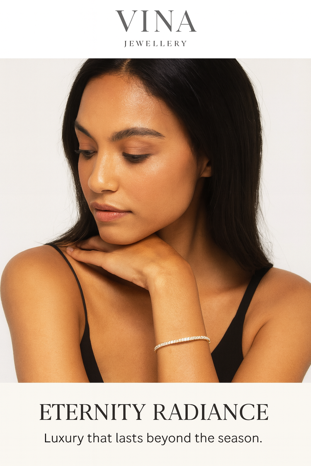 Eternity Radiance Bold Bangle-3mm CZ