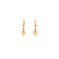 Grace & Glow Polished Cross Hoop Earrings