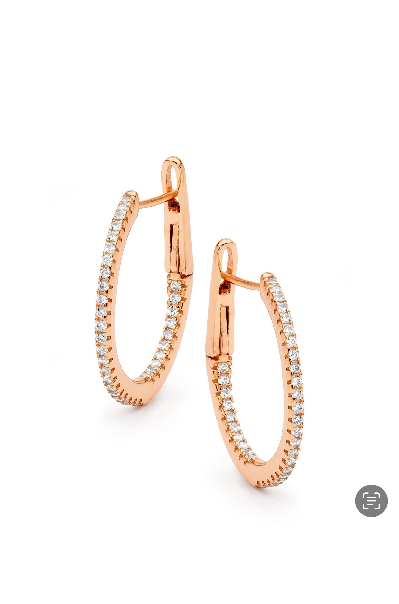 ✨ Classic Hoop Earrings with Pavé Accents