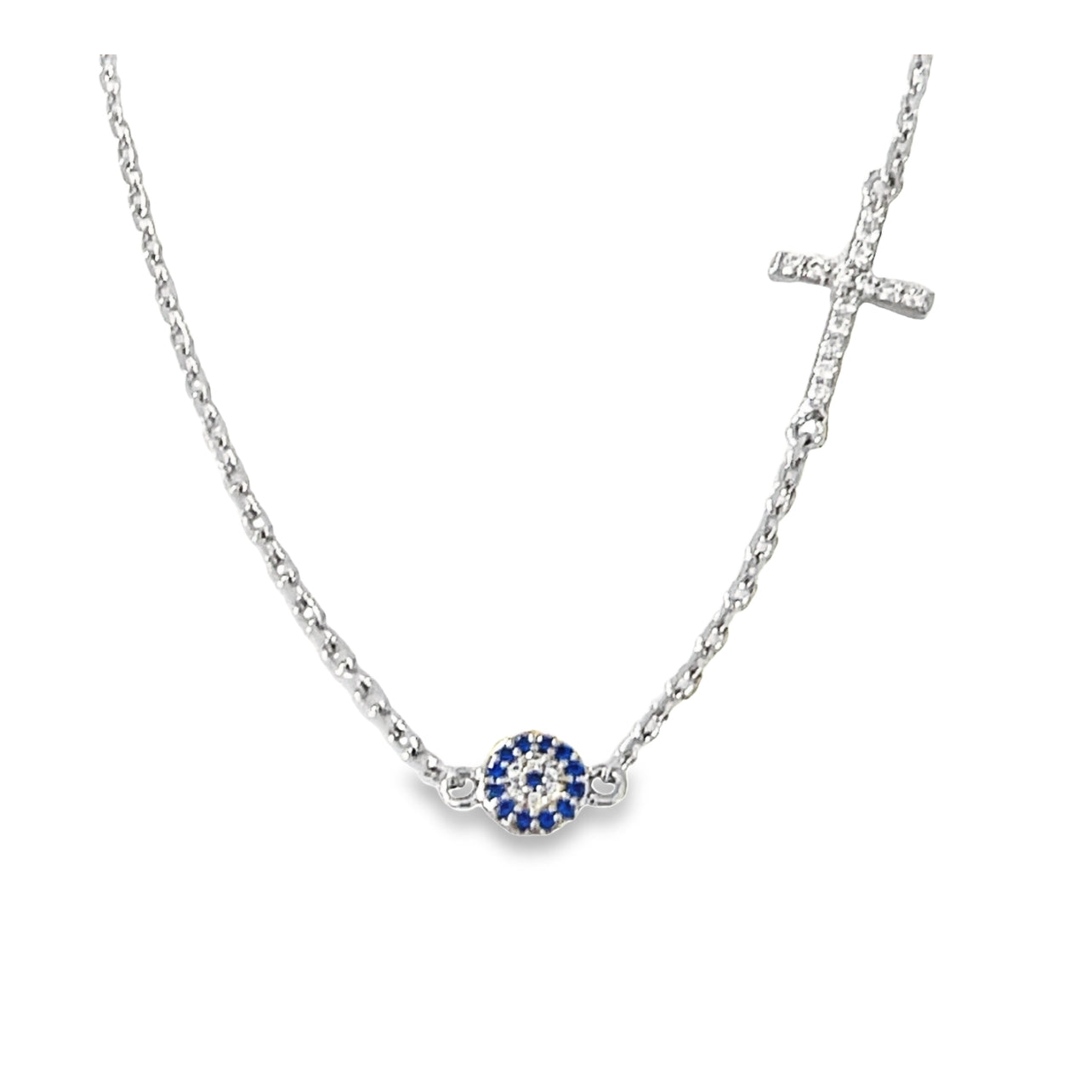 Divine Protection - Mati & Cross Necklace