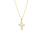 Hollow Frame Sparkle Cross Pendant