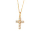 Baguette & Pave CZ Cross Pendant