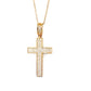 Pave-Set Cubic Zirconia Cross Pendant