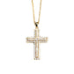 Classic Sparkle-Outlined Cross Pendant