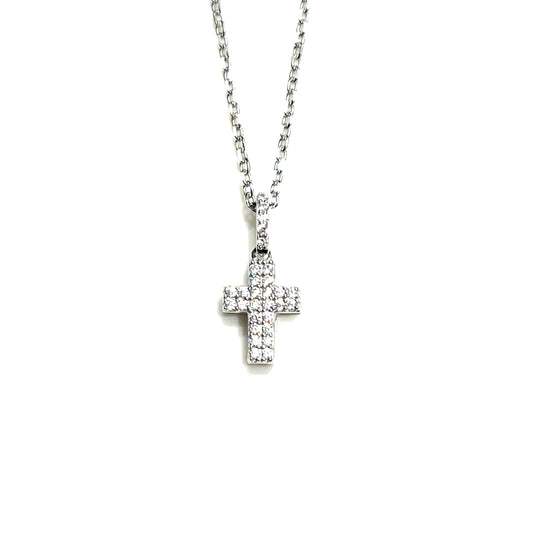 Mini Paved Classic Cross pendant