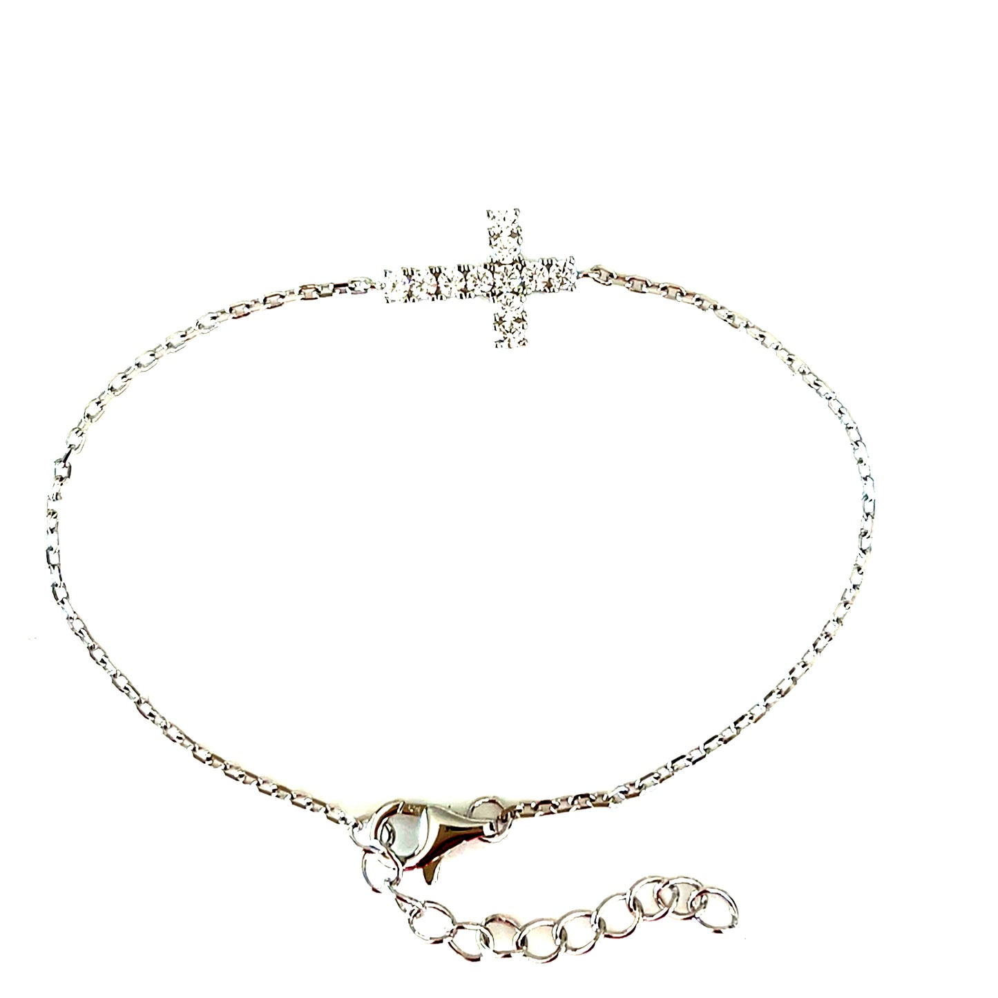 Sparkle Claw set Cross Bracelet
