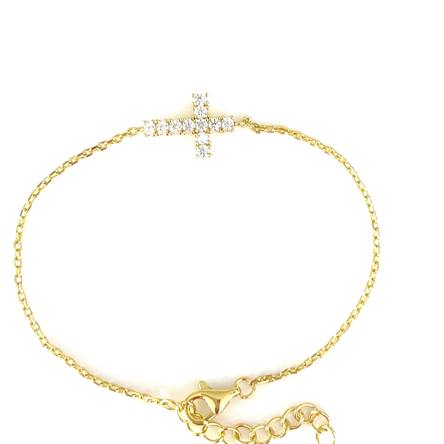 Sparkle Claw set Cross Bracelet