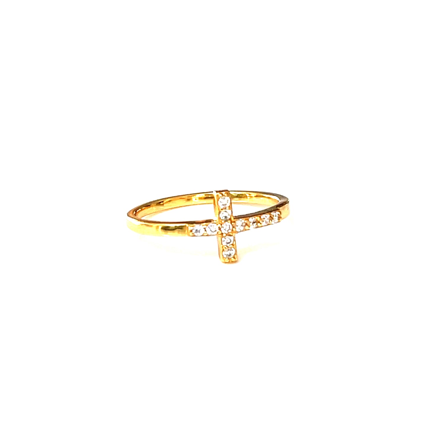 Paved-Set Stones Cross Ring