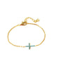 Kids' Cross Bracelet with Blue Turquoise Paved-Set
