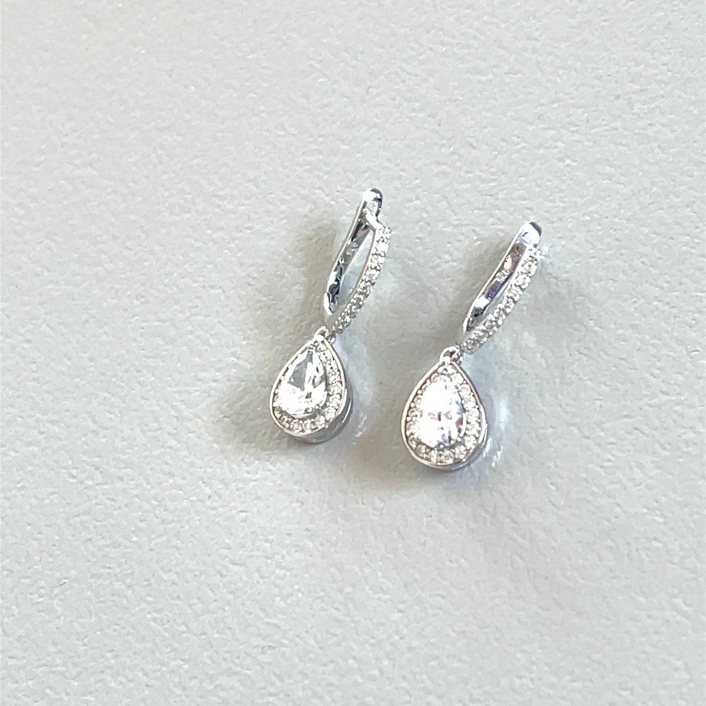Celestial Grace Halo Teardrop Earrings